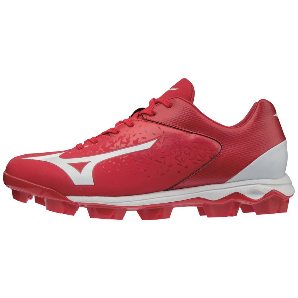 Zapatos Para Beisbol Mizuno Select Nine TPU Bajos Molded Para Hombre Rojos/Blancos 9045721-TQ